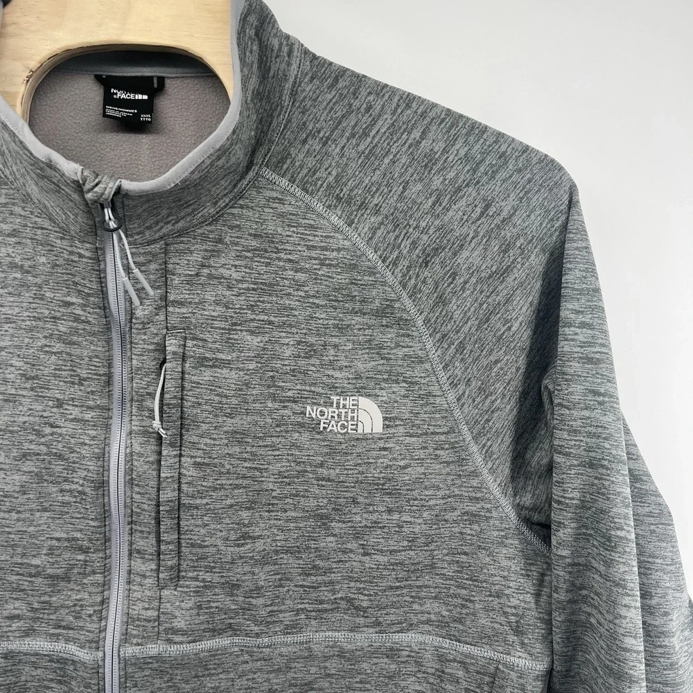 North Face Mens Canyonlands Full Zip Fleece Jacket 3XL XXXL Gray Heather New NWT